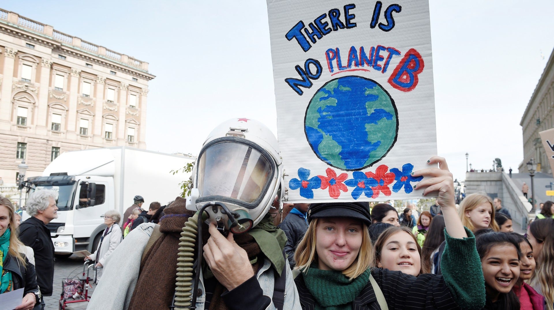Bild från förra veckans klimatdemonstration i Stockholm.