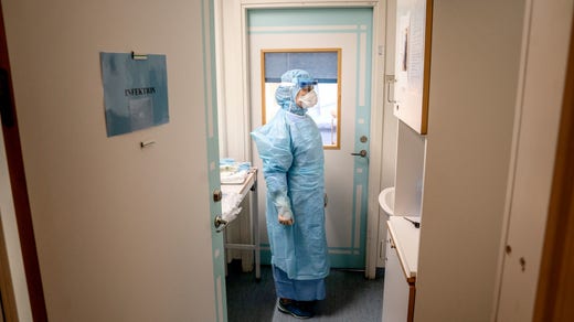 På intensiven i Huddinge finns normalt sett tio intensivvårdsplatser.