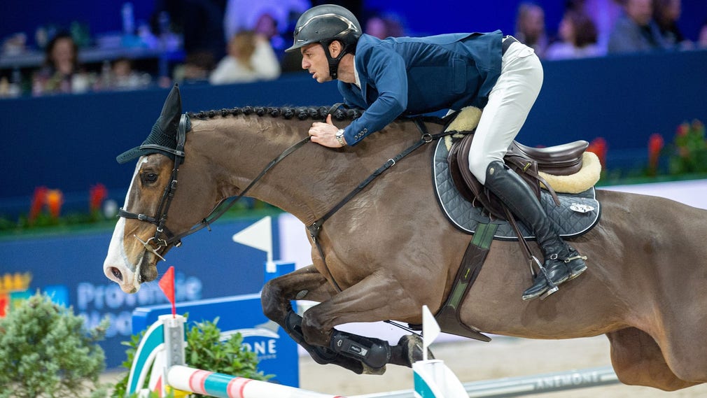 Steve Guerdat vann världscupfinalen i fjol, han får inte chansen att försvara titeln i Las Vegas.