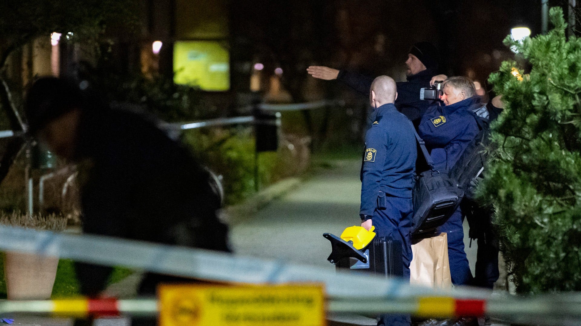 Polisens kriminaltekniker vid Bellevuegården i Malmö.