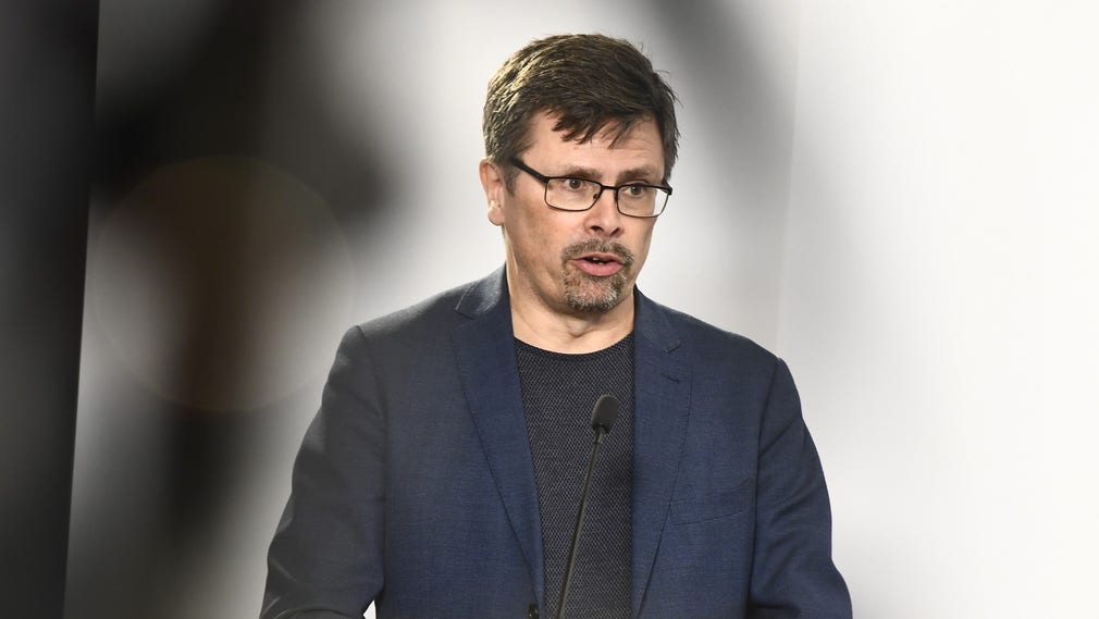 Svante Werger, MSB, vid onsdagens pressträff på Folkhälsomyndigheten gällande coronaviruset.