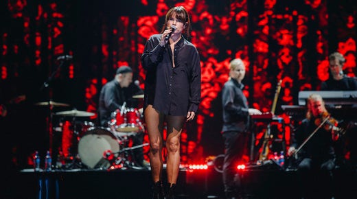 Mia Skäringer i Globen.