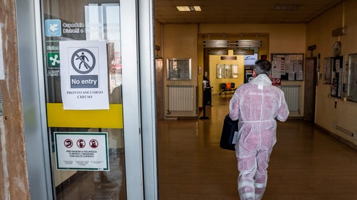 Sjukhuset i Codogno utanför Milano.