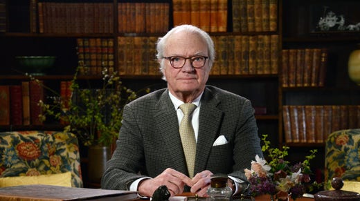 Kung Carl XVI Gustaf höll på söndagskvällen tal till nationen.