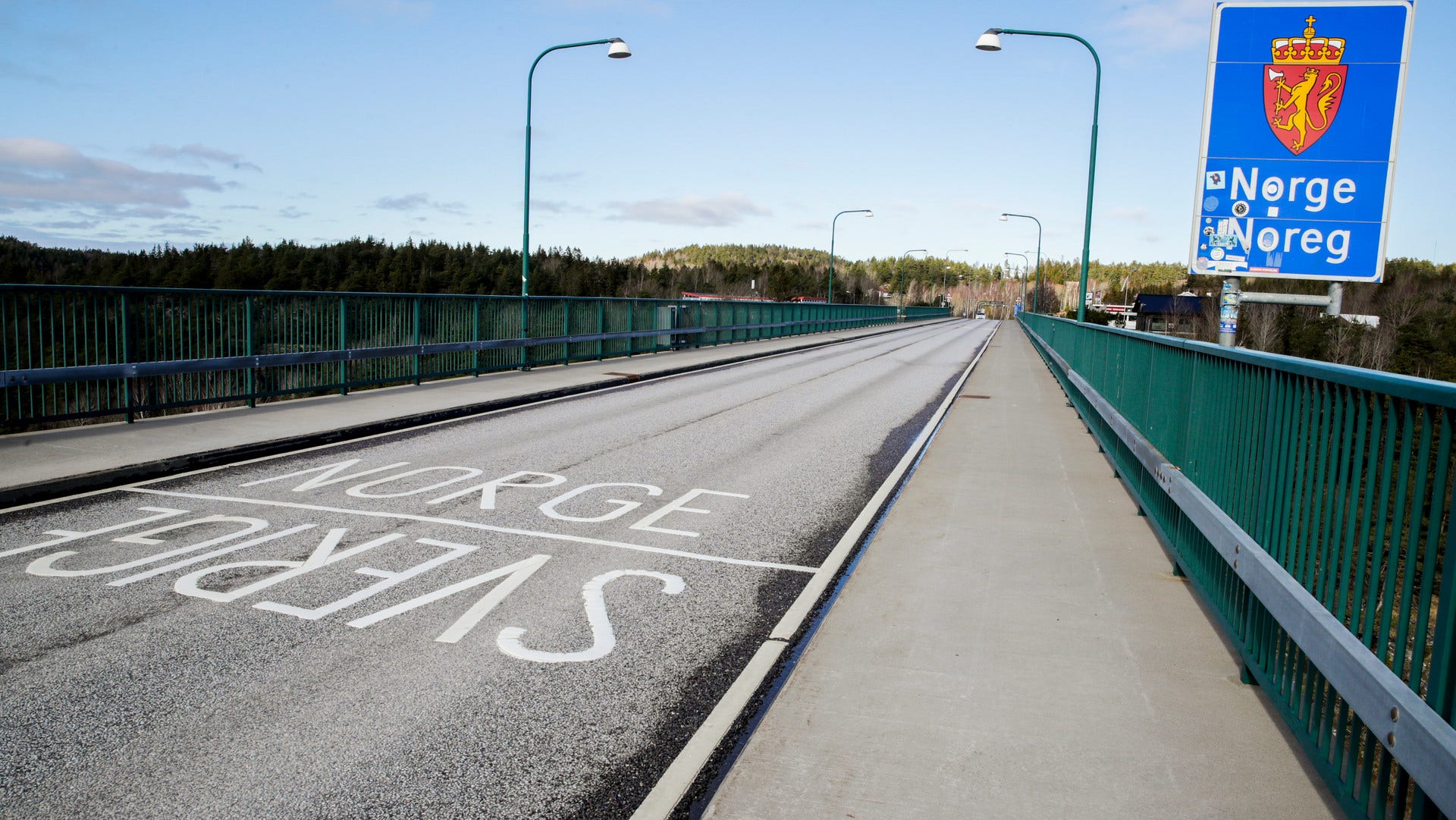 Svinesundsbron mellan Norge och Sverige.