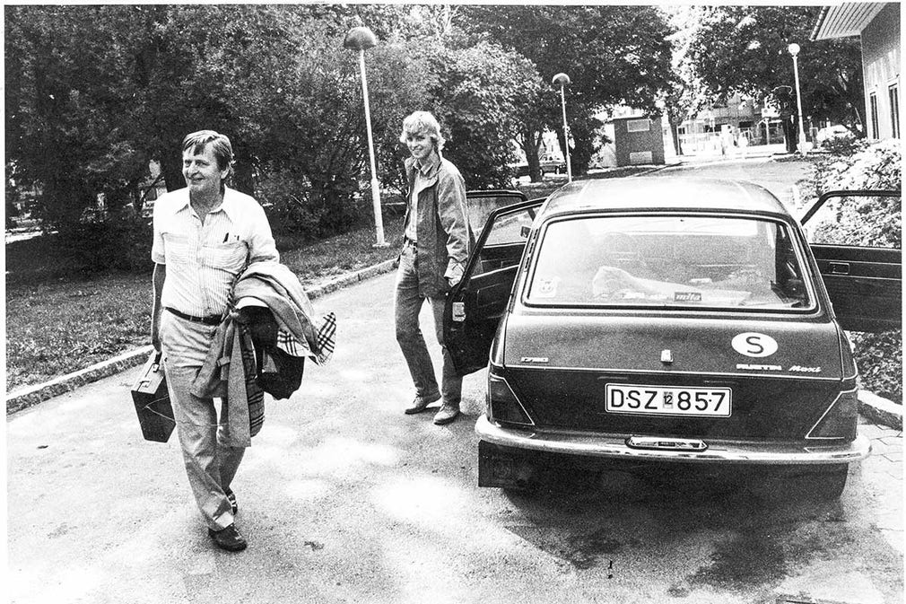 S-ledaren i sällskap med sonen Joakim 1982. Foto: Jan Holmlund