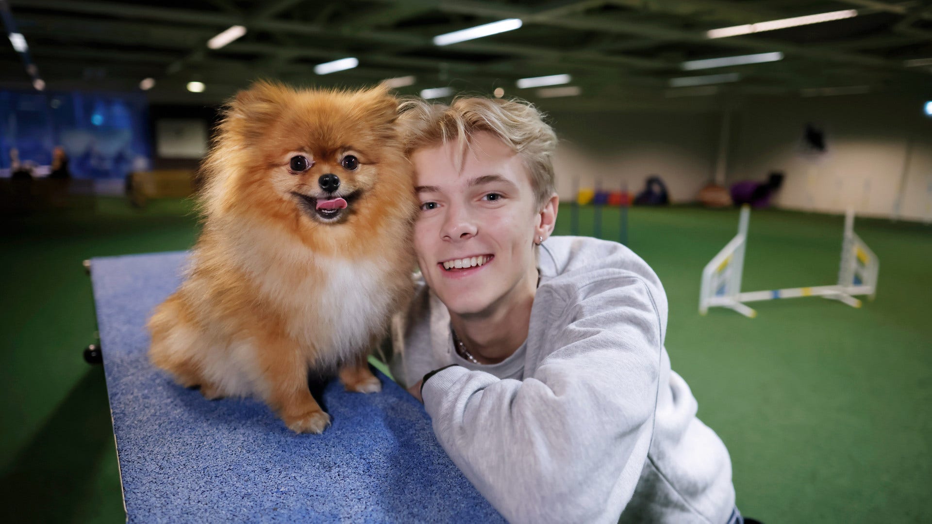 Theo och hans Zoe tävlar i tv-programmet Underdogs.