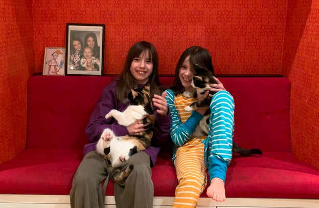 Minda och Malva med Pippi och Ronja.