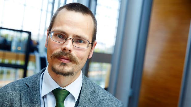 Max Andersson (MP) i Europaparlamentet i Strasbourg.