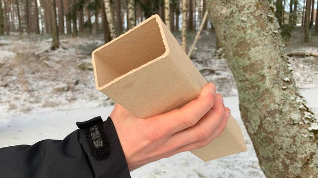 Wood tubes byggregel av kartong