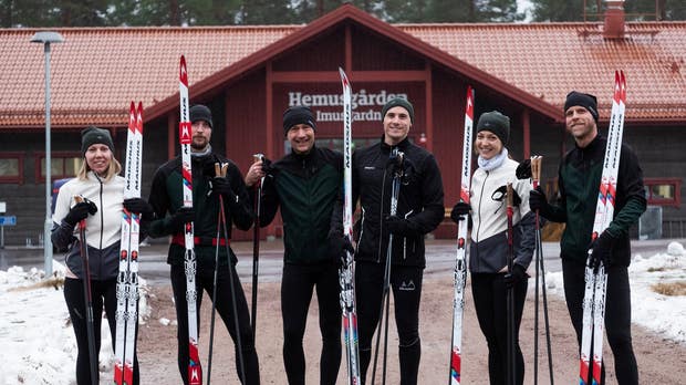Team Svenska Fönster (från vänster, Charlotte Eriksson, Tomas Jonsson, Ola Domanders, Håkon Breistrand, Ylva Lundin och Kristoffer Jäderberg) med tränaren Håkon Breistrand.