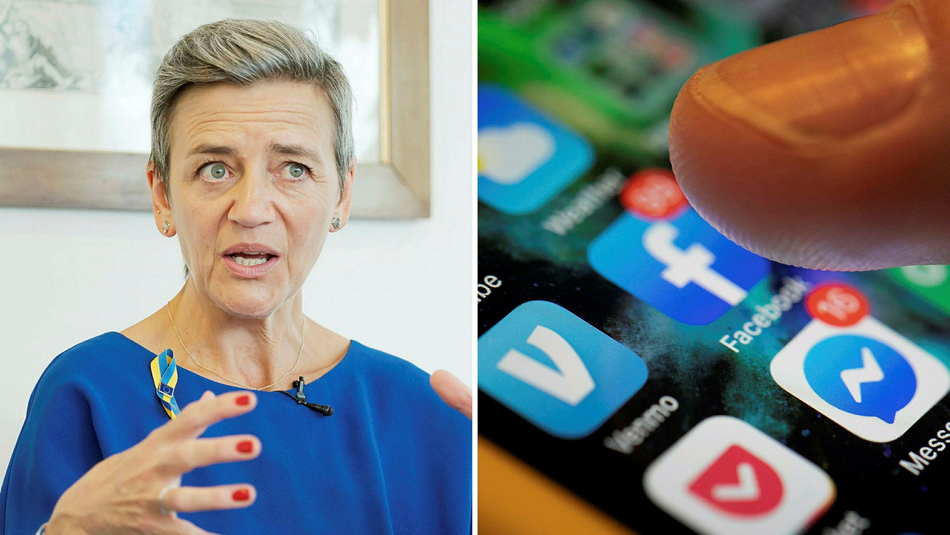 Den danska kommissionären Margrethe Vestager har gjort sig känd för att driva frågan om techjättarnas inflytande.