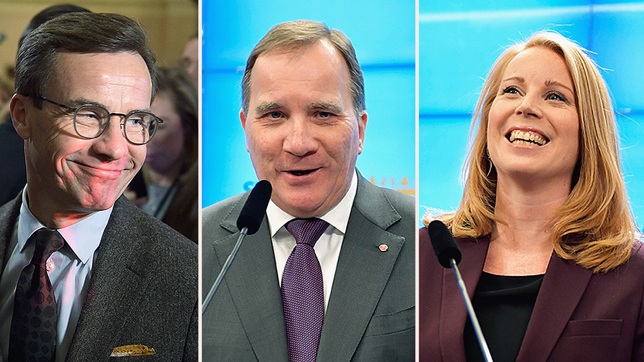 Ulf Kristersson (M), Stefan Löfven (S), Annie Lööf (C)
