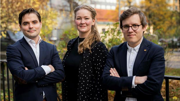 Hidden Dreams grundare Fabian Assarsson, vd, Maria Norberg, operativ chef och teknikchef Johan Lindblad.