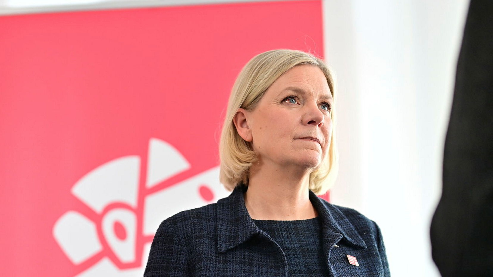 Socialdemokraternas partiledare Magdalena Andersson håller pressträff på Socialdemokraternas partiexpedition i Göteborg