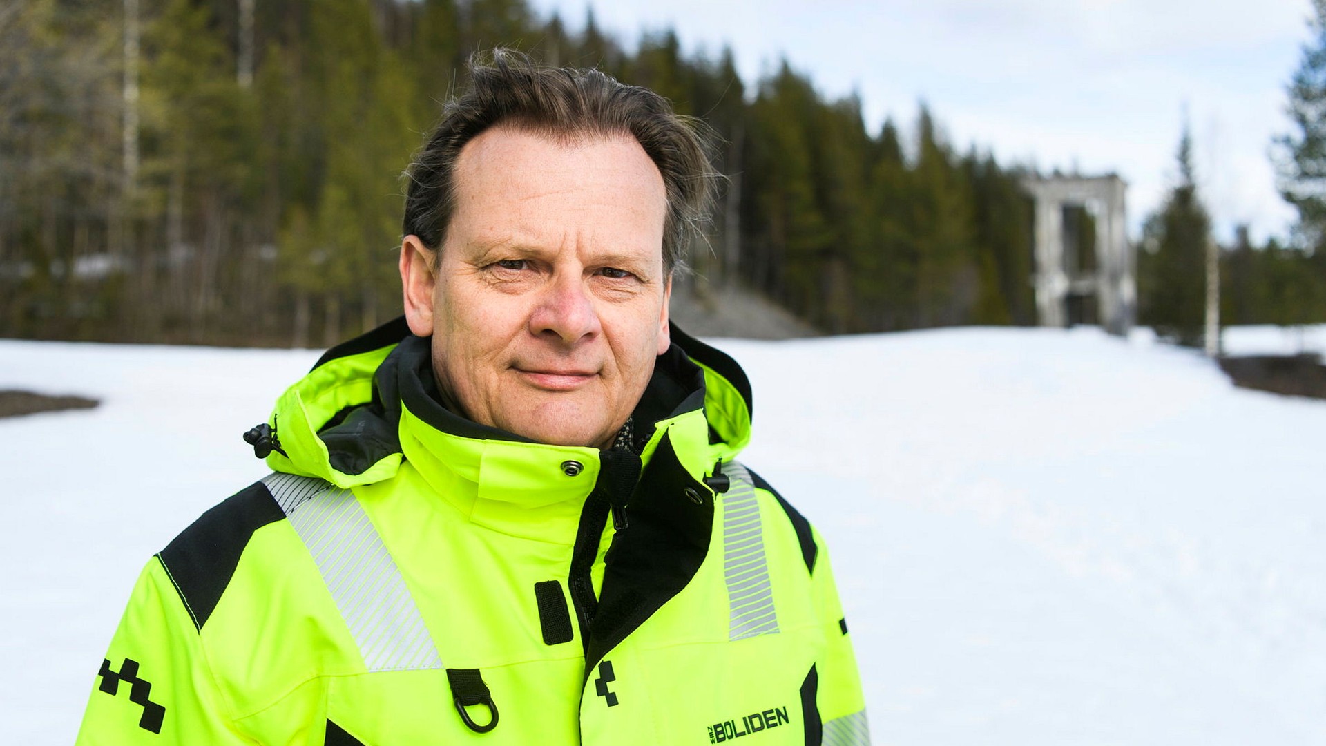 Stefan Romedahl, chef affärsområde gruvor, vid den nedlagda koppargruvan i Laver, fyra mil utanför Älvsbyn, som Boliden hoppas återöppna.