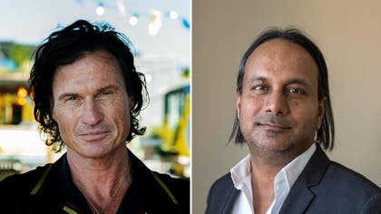 Petter Stordalen och Vimal Kovac, vd för Stureplansgruppen.