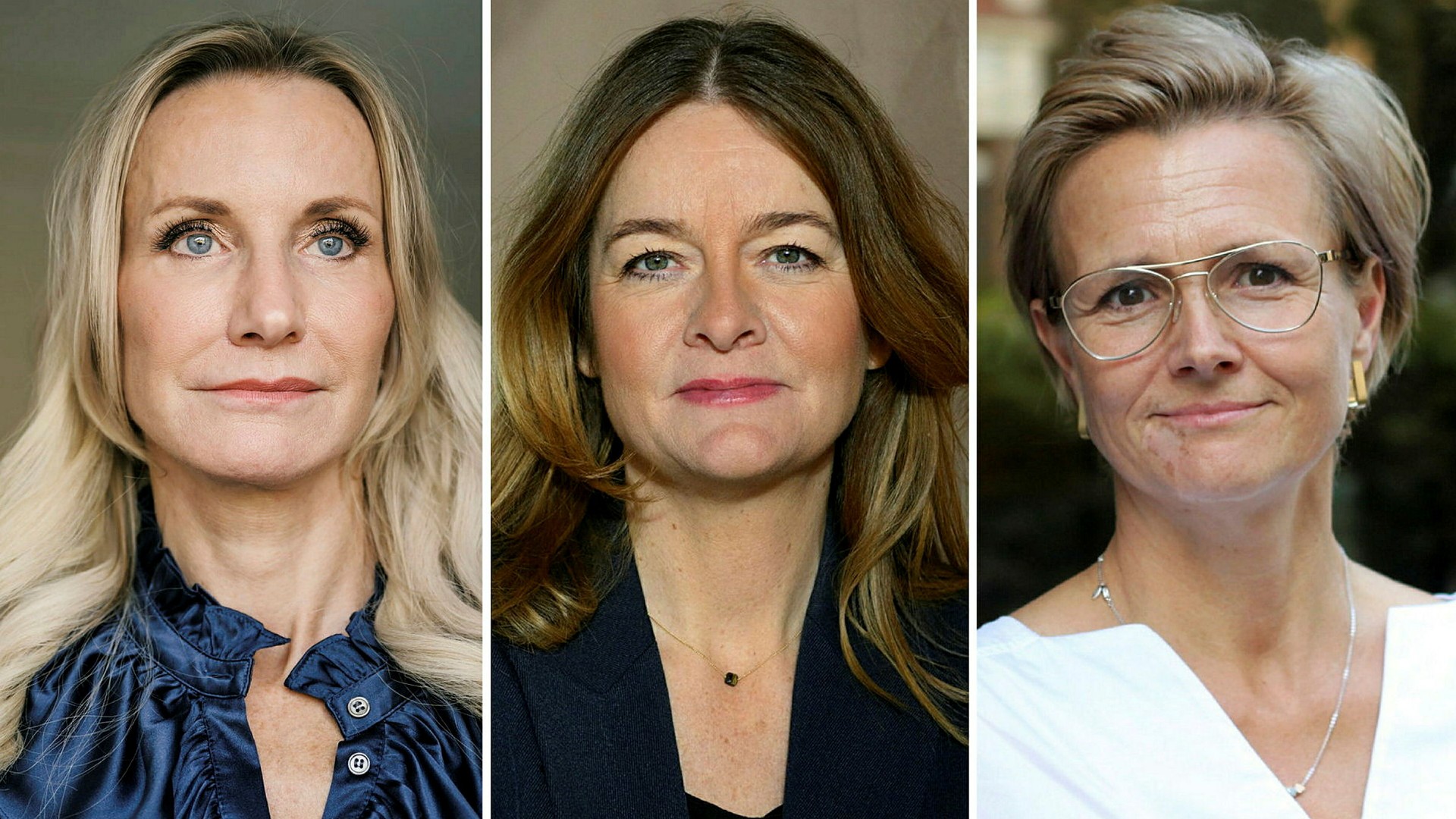 Pia Sandvik, vd Teknikföretagen, Jessica Alenius, vd Drivkraft Sverige och Tina Thorsell, samhällspolitisk chef för Transportföretagen.