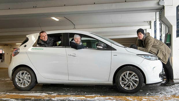 Kenneth Falk, OurGreenCar (i framsätet)