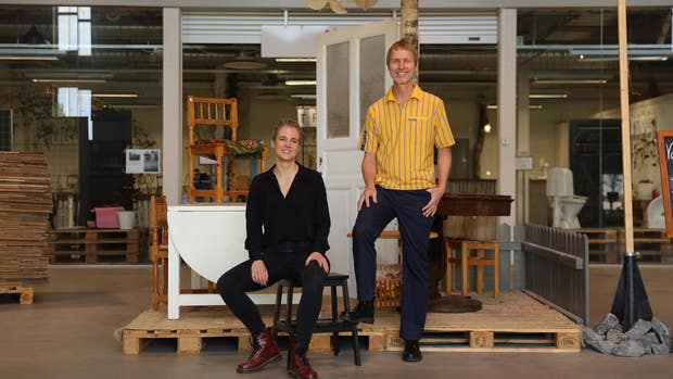 Jonas Carlehed, hållbarhetschef, Ikea Sverige och Sofia Bystedt, Centrumledare på Retuna.
