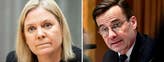 Socialdemokraternas Magdalena Andersson och Statsminister Ulf Kristersson (M).