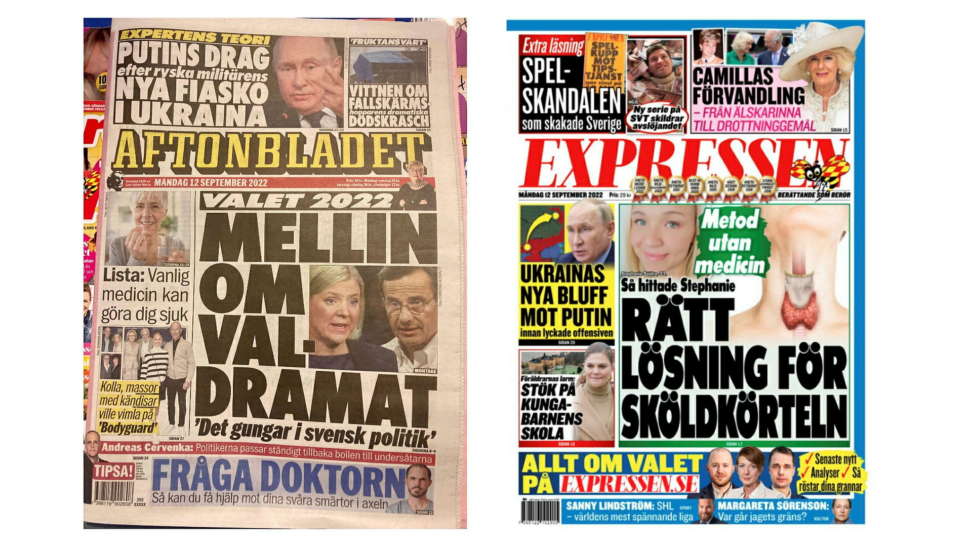 Valet 2022 – här är tidningsettorna efter valnatten - Dagens Media