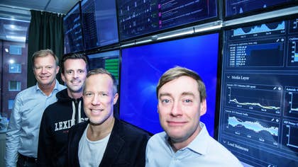 Grundarna av Sinch - Björn Zethraeus, Henrik Sandell, Kristian Männik och Robert Gerstmann.