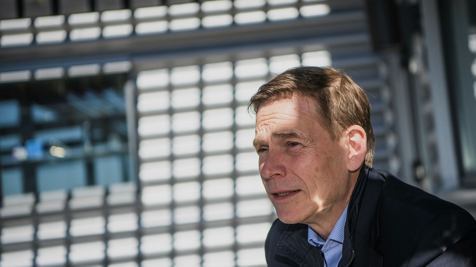 Christian Levin vd för Scania och Traton på Scanias democenter.