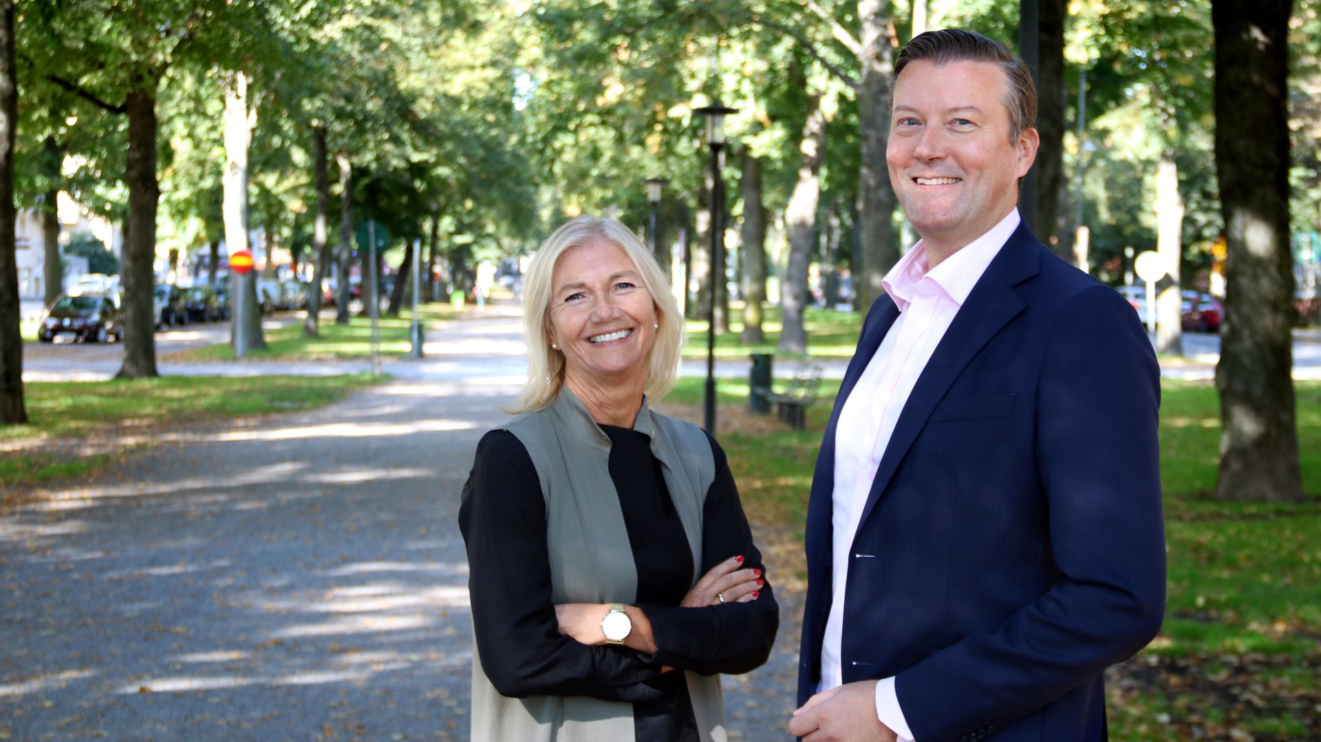 Susanne Brageé, chef för People, Culture &amp; Sustainability på Ellevio och Johan Lindehag, vd på Ellevio.