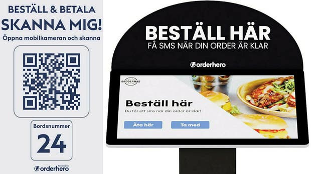 Skanna med mobilen eller handla vid expresskassan. Orderhero vill göra det enkelt och lönsamt för restauranger att ta betalt.
