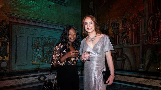 Aysha Jones tillsammans med Caroline Farberger på Gasellfinalen 2021.