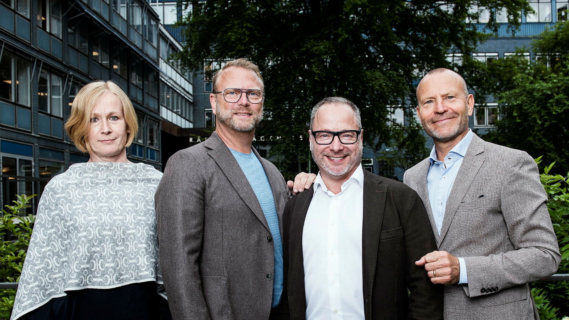 Maja Florin, affärsområdeschef för Di:s konferensverksamhet, Niklas Grewin, vd Close, Thomas Örnqvist, vice vd Close och Peter Fellman, chefredaktör Dagens Industri.