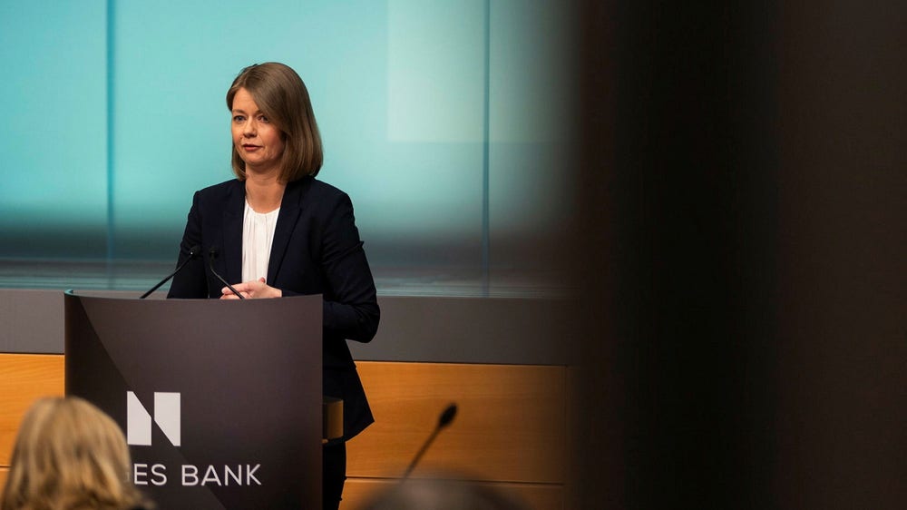 Norges Bank höjer med 25 punkter – räknar med septemberhöjning