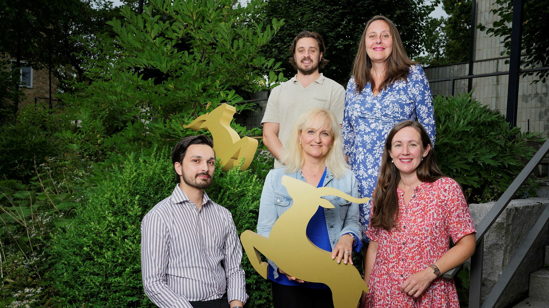 Dags för årets gasellundersökning - teamet som gör undersökningen - Gideon Belin, Jakob Gromer, Caroline Kiepels, Barbara Taltavull, Caroline Åkerlund.