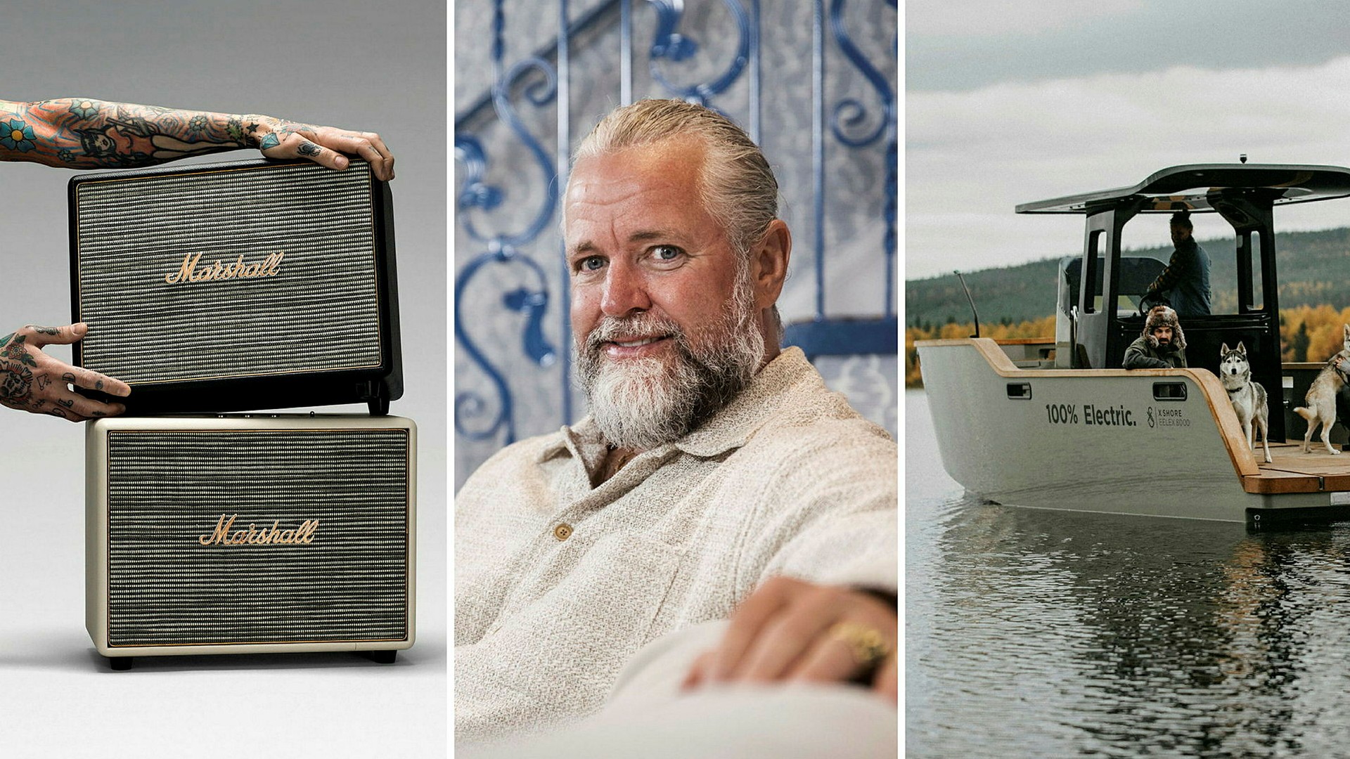 Serieentreprenören Konrad Bergström säljer allt i Marshall och satsar istället på sitt elbåtsbolag Xshore (höger i bild).