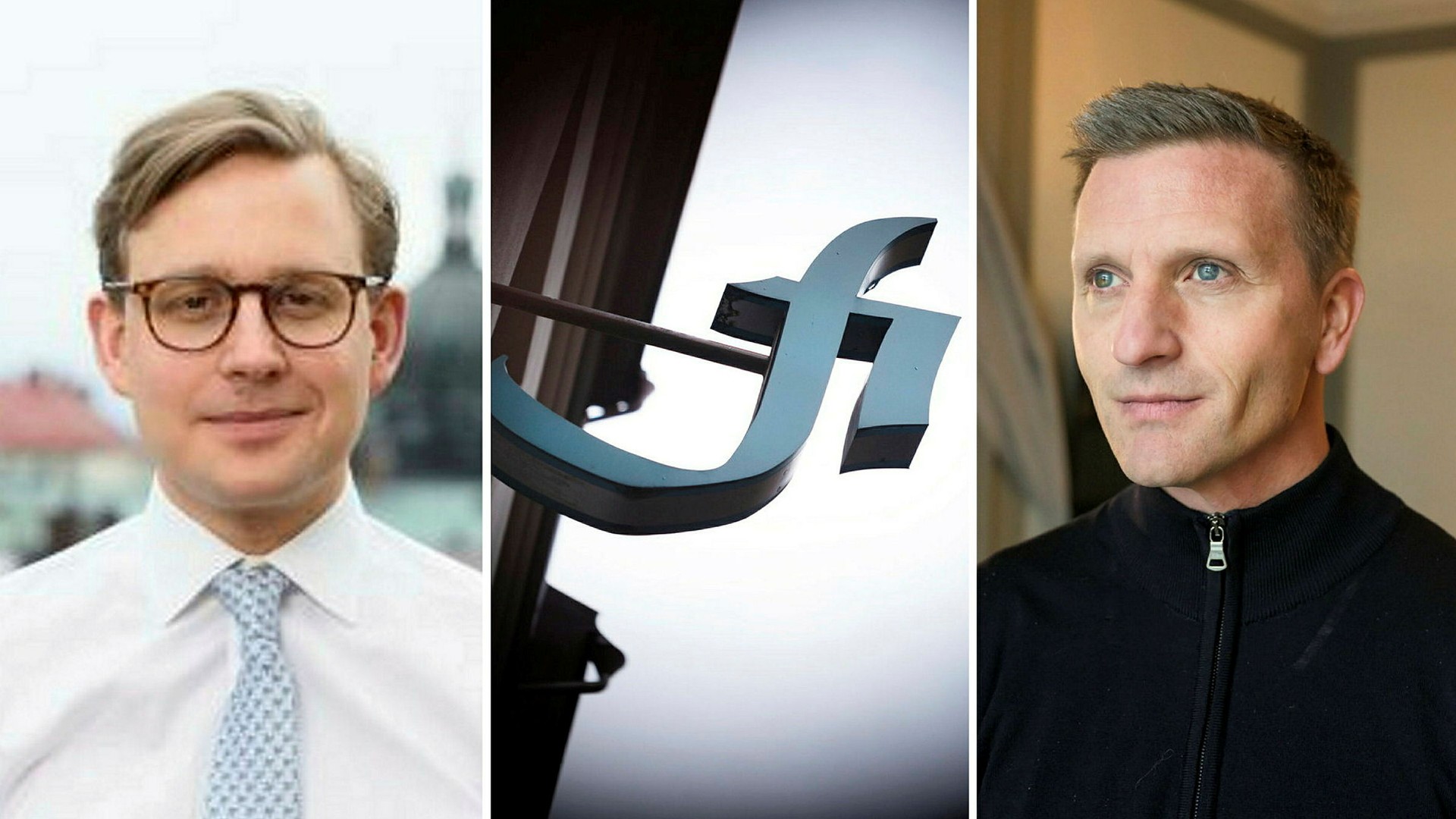 Pål Ryfors, Aros Kapitals ordförande och Melby Gårds vd Johan Andersson, bror till Gustav Andersson som sitter i Aros styrelse.