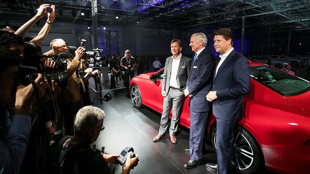 Invigningen av Volvo Cars fabrik i Ridgeville den 20 juni 2018. Dåvarande vd:n Håkan Samuelsson, South Carolinas guvernör Henry McMaster och Anders Gustafsson, Volvo Cars USA-chef.