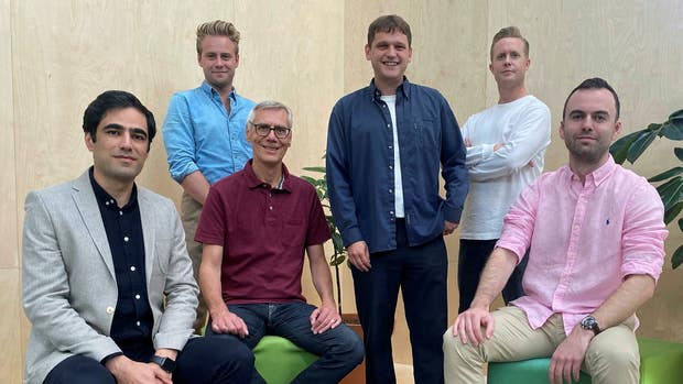 Teamet bakom Eneryield. Från vänster: Ebrahim Balouji, Viktor Olsson, David Storek, Johan Rådemar, Jonas Bergqvist, Karl Bäckström.