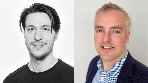 Mårten Karlsson, senior konsult Tyréns, och Tom Lord, DD-chef på Sweco.