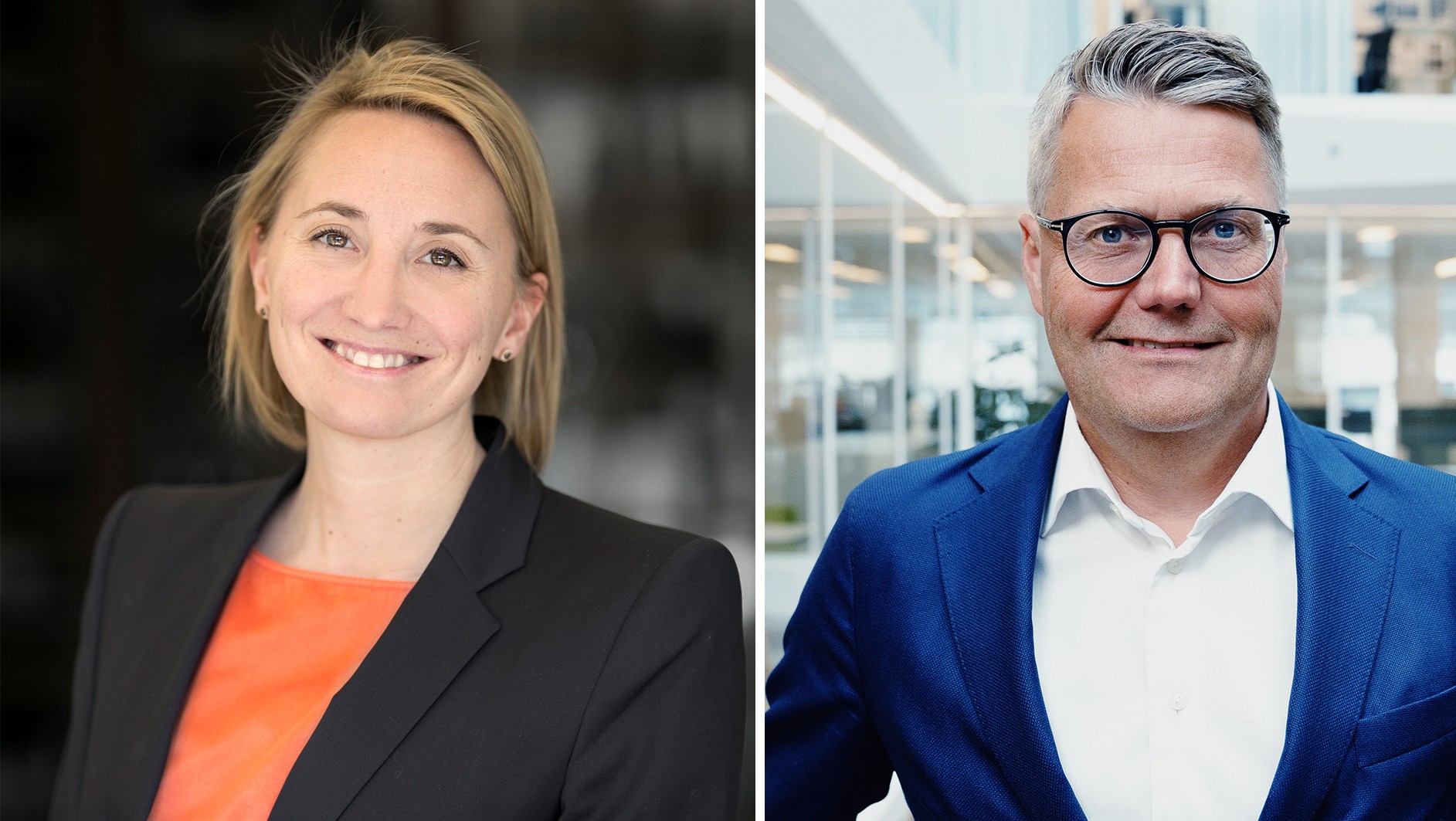 Marie Danielsson, CFO BEWI och Peter Dalmalm, chef för företagsaffären Nordea.