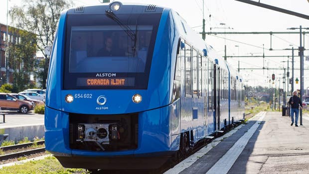 Vätgaståget Alstom på Inlandsbanan.