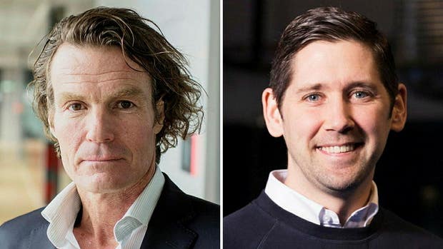 M2:s ägare Rutger Arnhult och vd Jakob Mörndal.