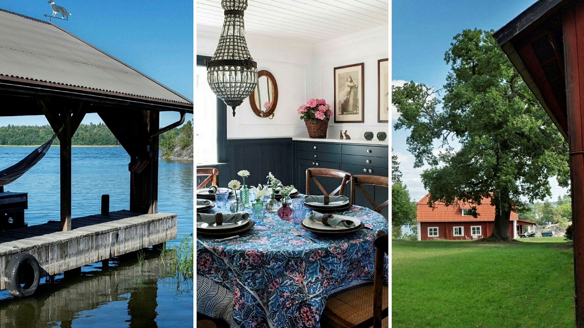 Familjen Otto har ön Hamnskär i Mälaren för sig själva. Från början var det en bondgård, med huvudbyggnad från 1800-talet som är totalrenoverad inuti.