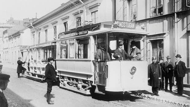Så här såg det ut på på Trädgårdsgatan i Uppsala när det begav sig.