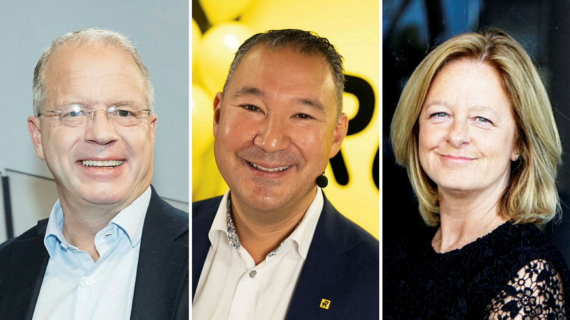 En vinnare, en nykomling och en som lämnar in passerkortet i förtid. Från vänster, Martin Lundstedt, Volvo, Göran Westerberg, Rusta och Allison Kirkby, Telia.