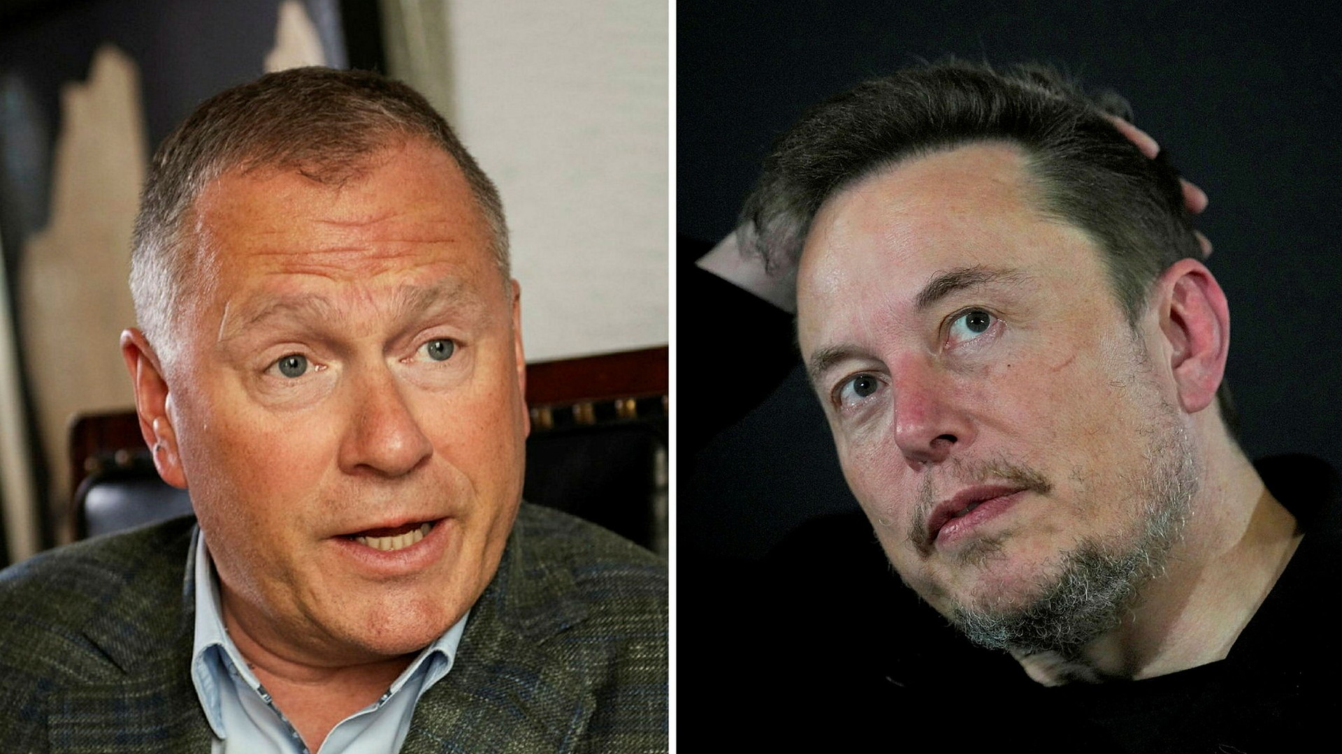 Oljefondens vd Nicolai Tangen och Elon Musk.