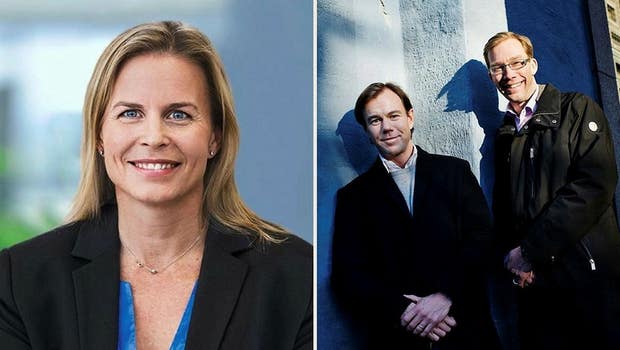 Kivras vd Anna Bäck samt bolagets två storägare Karl-Johan Persson och Stefan Krook.