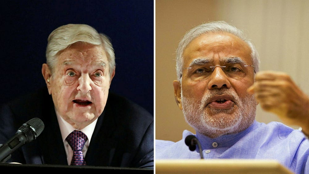 Indiens regering rasar mot George Soros