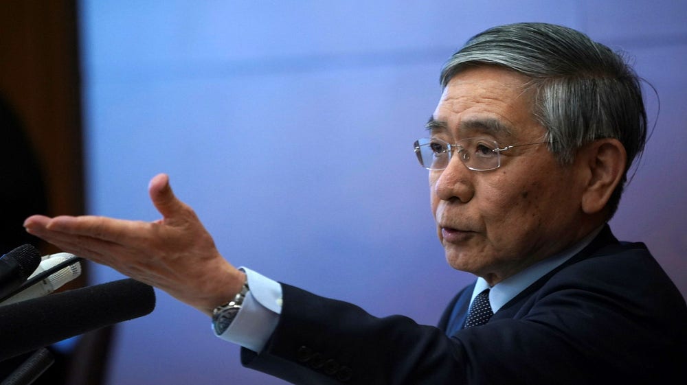 Japans centralbankschef: Beskedet inte en exit från den nuvarande policyn