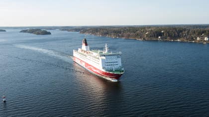 M/S Amorella gick på grund på grund av tekniskt fel.